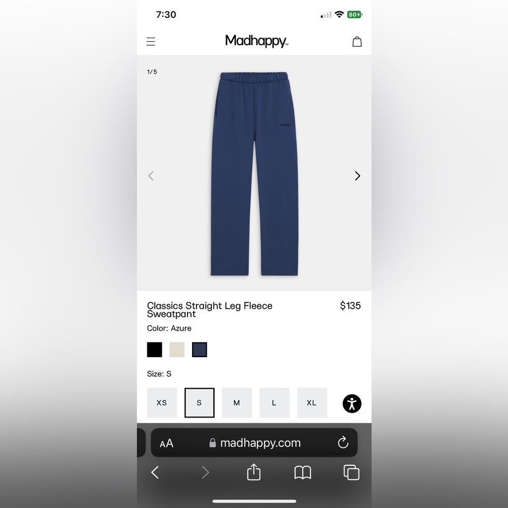 Worn twice like new madhappy sweatpants size L
